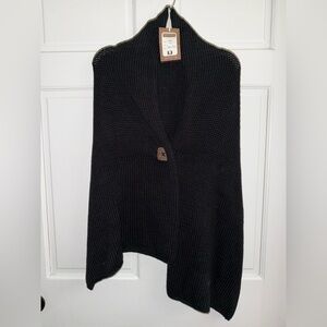 Elegant Black Knit Women's Wrap